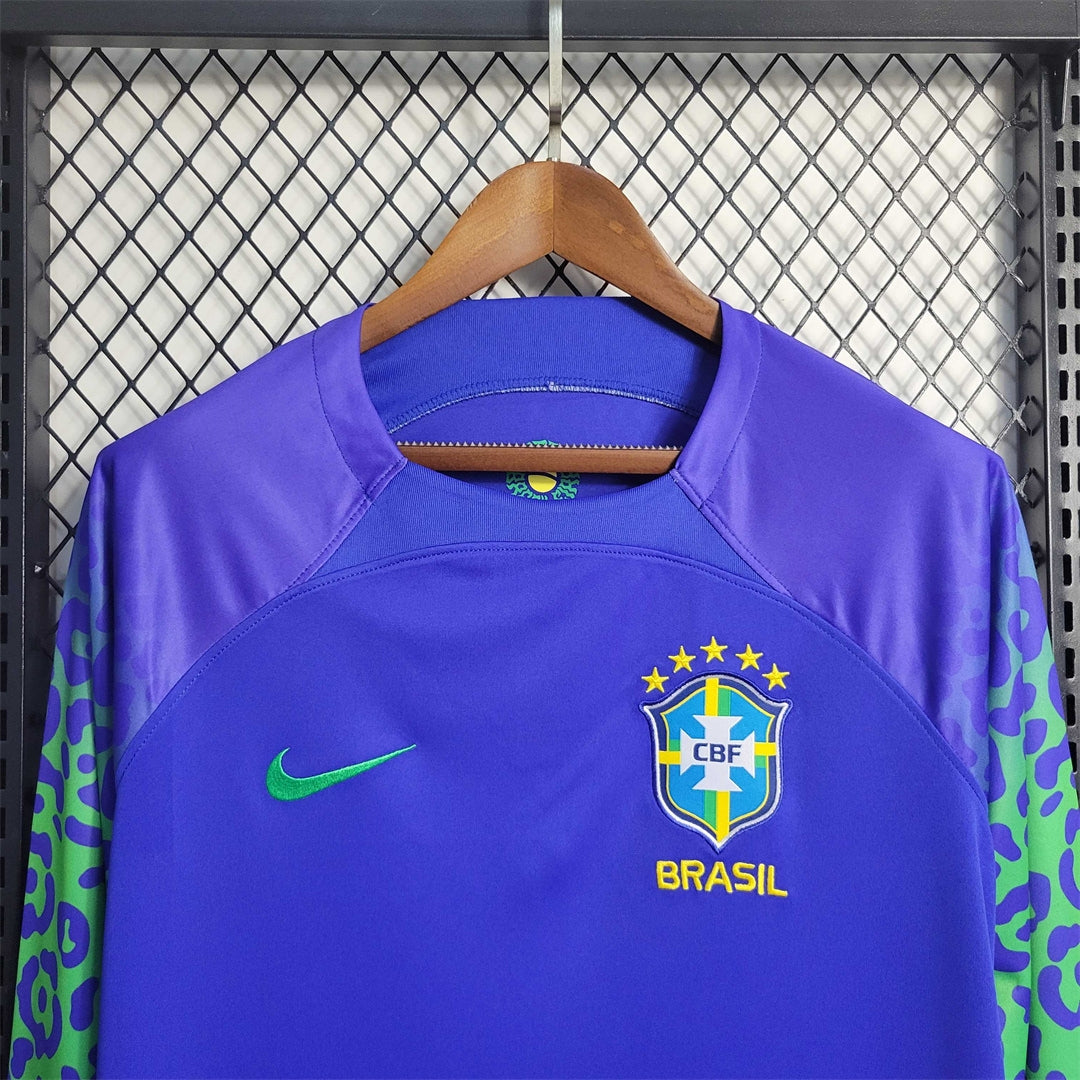 BRAZIL AWAY JERSEY 2022 LONG SLEEVE VERSION