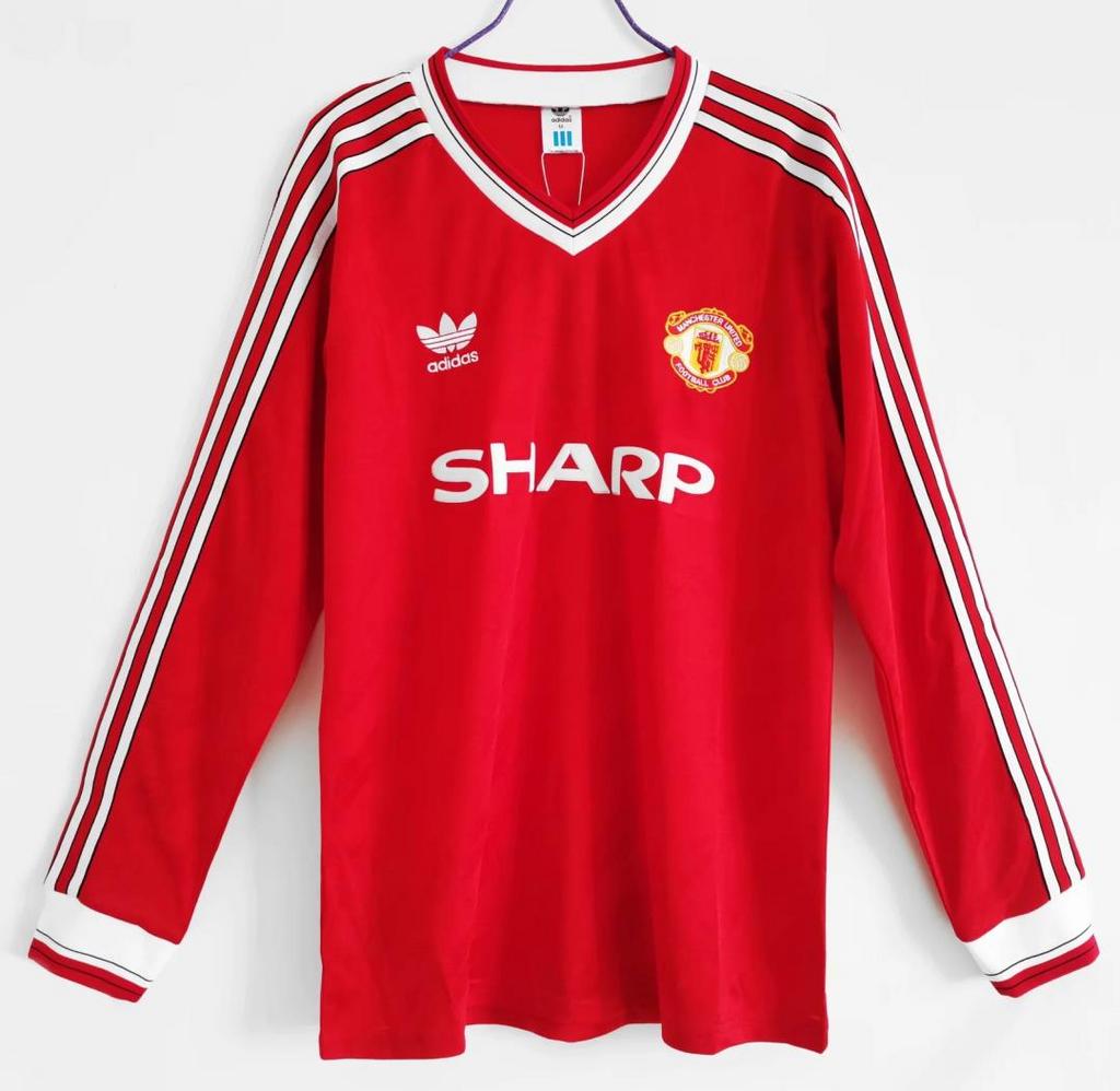 MANCHESTER UNITED RETRO HOME JERSEY 1986/1988 LONG SLEEVE VERSION