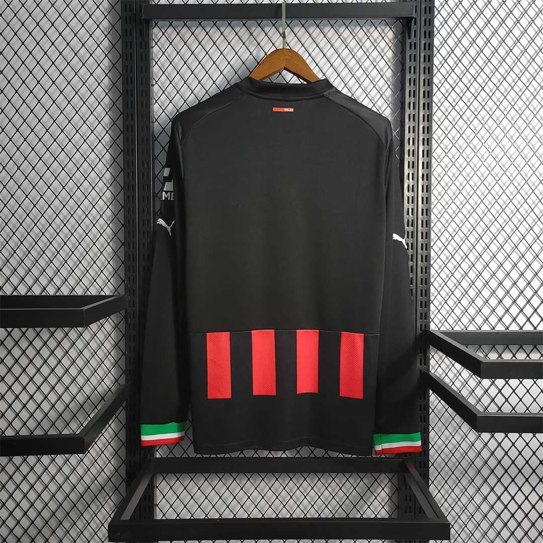 MAILLOT AC MILAN DOMICILE 2022/2023 VERSION MANCHES LONGUES