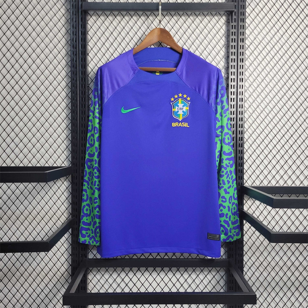 BRAZIL AWAY JERSEY 2022 LONG SLEEVE VERSION