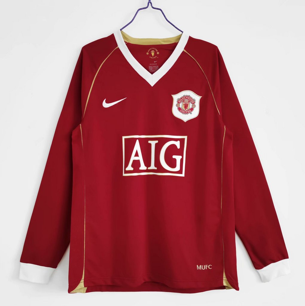 MANCHESTER UNITED RETRO HOME JERSEY 2006/2007 LONG SLEEVE VERSION