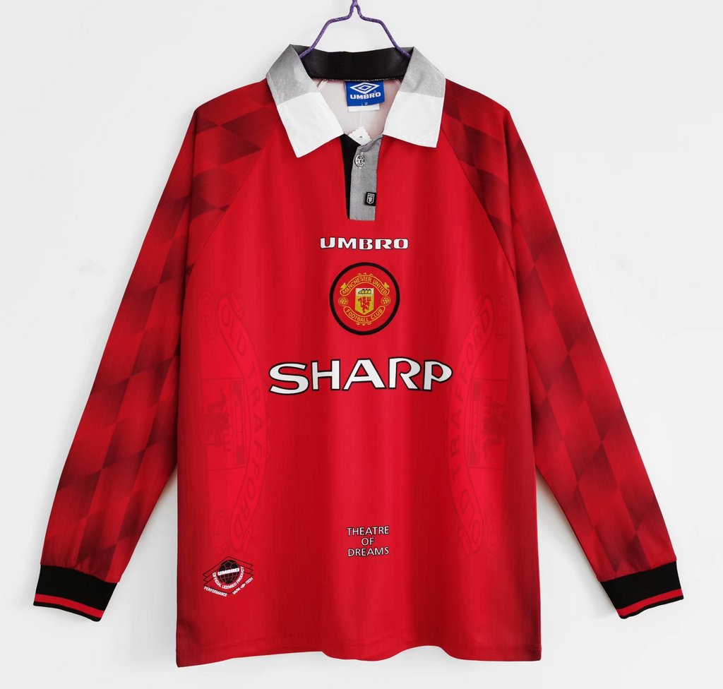 MANCHESTER UNITED RETRO HOME JERSEY 1996/1997 LONG SLEEVE VERSION