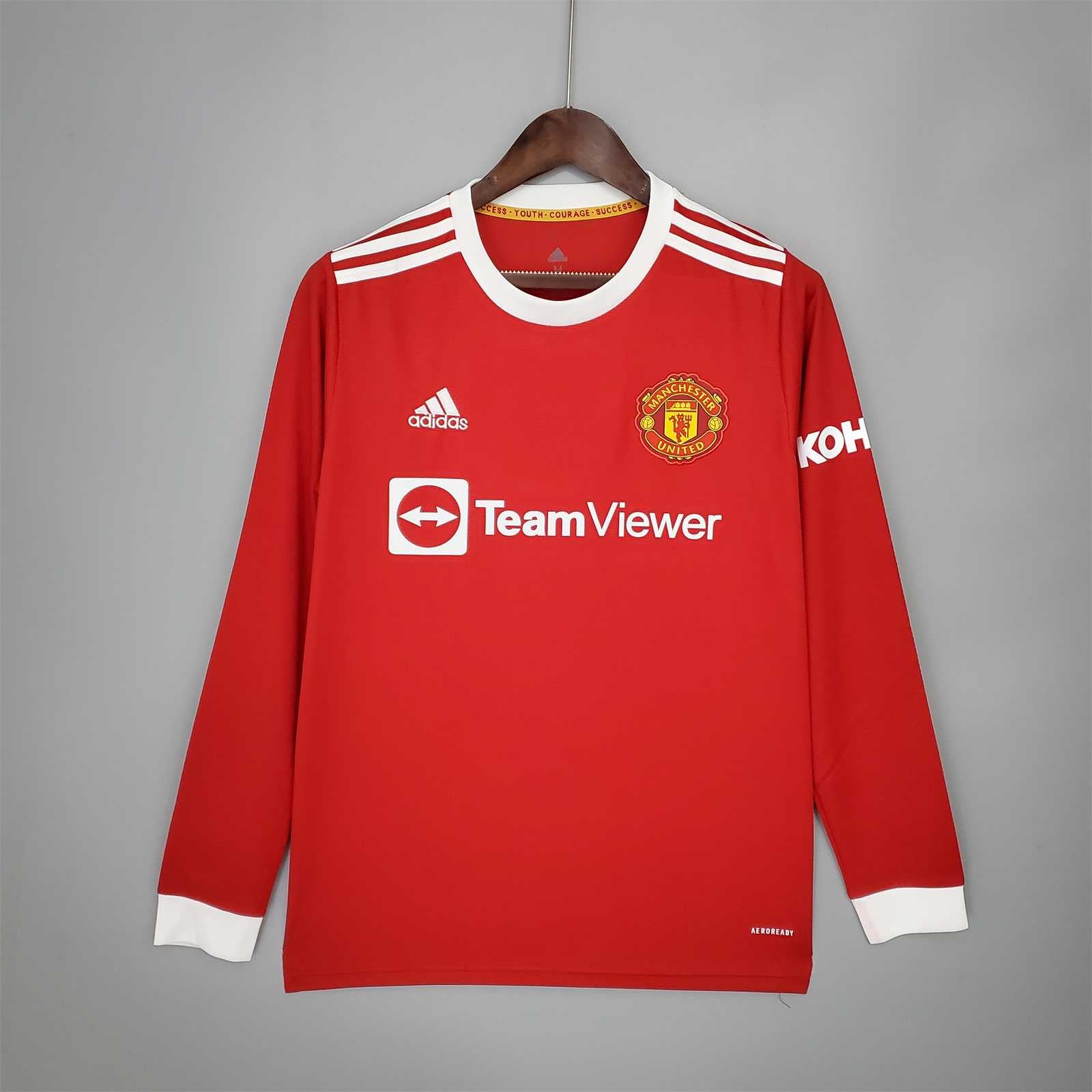 MANCHESTER UNITED HOME JERSEY 2021/2022 LONG SLEEVE VERSION