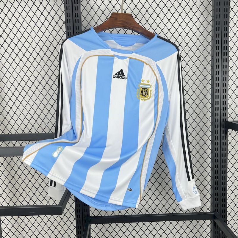 ARGENTINA RETRO HOME JERSEY 2006 LONG SLEEVE VERSION