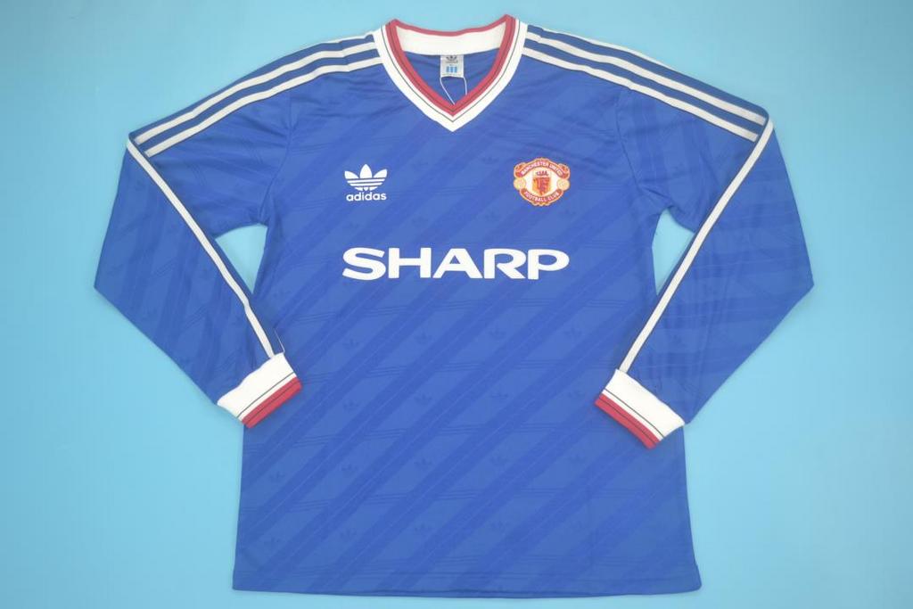 MANCHESTER UNITED RETRO AWAY JERSEY 1986/1988 LONG SLEEVE VERSION