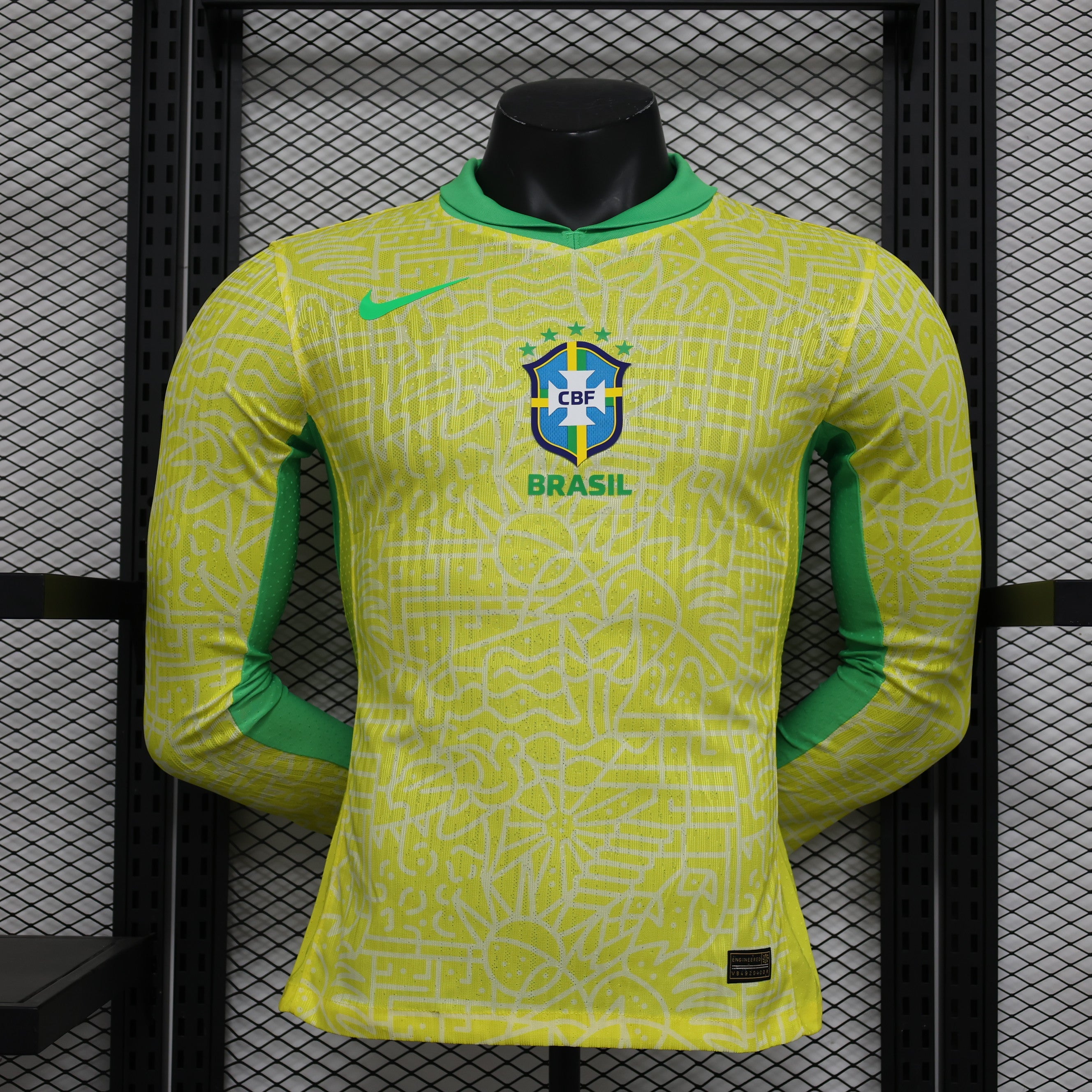 BRAZIL HOME JERSEY 2024 LONG SLEEVE VERSION